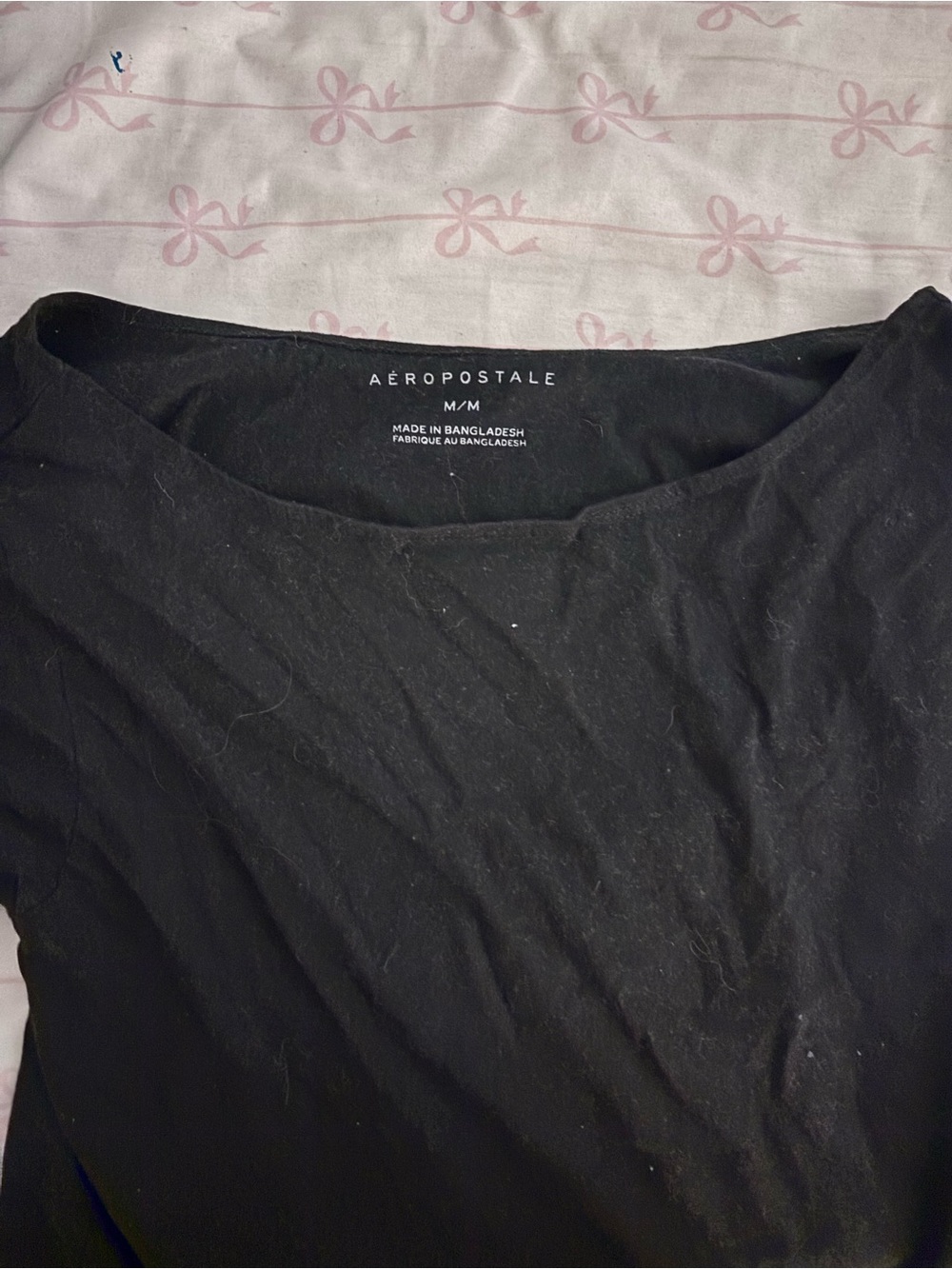 Aeropostale Black Short Sleeve Scoop Neck Tee